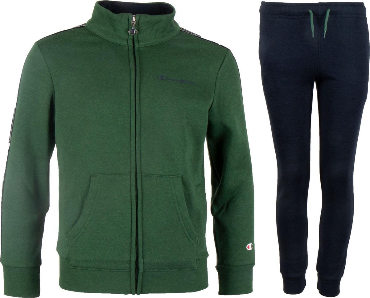 Champion Champion Legacy Trainingspak - Maat 164  - Unisex - donkergroen/navy