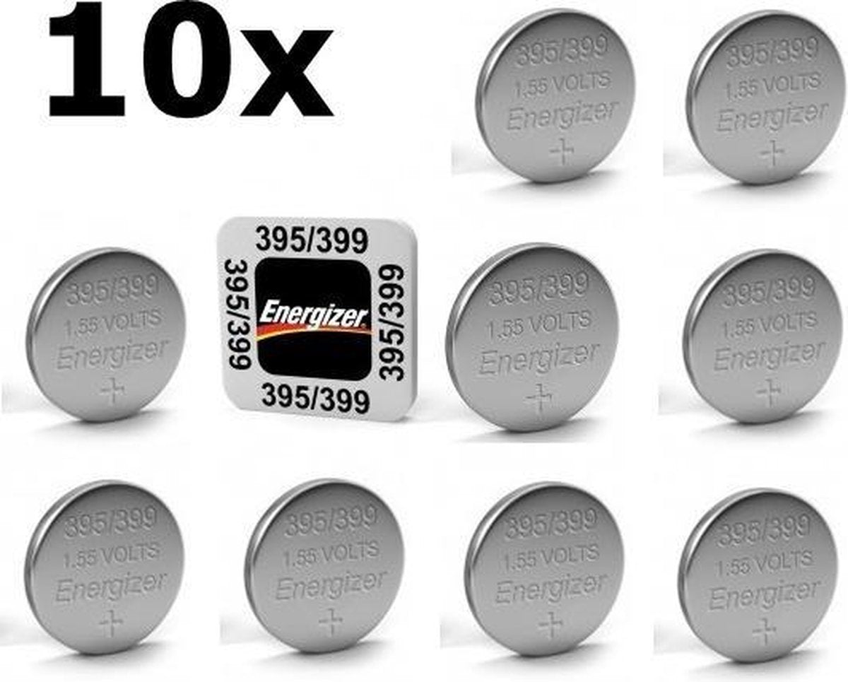 10 Stuks Energizer 395 / 399 SR927SW 52mAh 1.55V knoopcel batterij