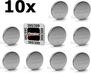 10 Stuks Energizer 395 / 399 SR927SW 52mAh 1.55V knoopcel batterij