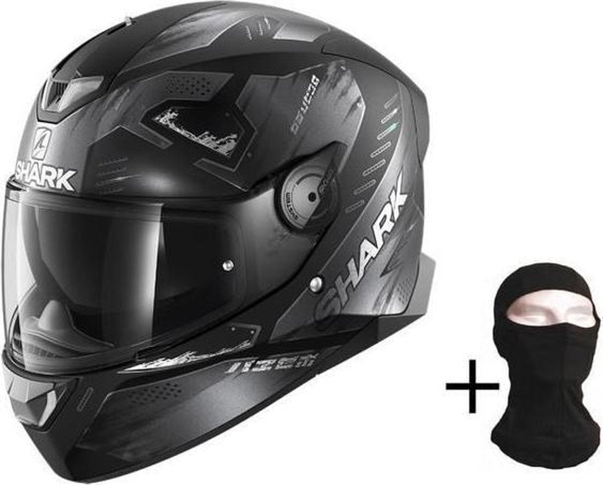 Shark Skwal 2 Venger Mat Zwart Anthracite Anthracite KAA Integraalhelm - Motorhelm -  Maat XS