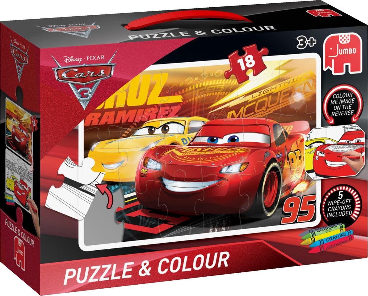 Cars 3 Puzzle & Colour