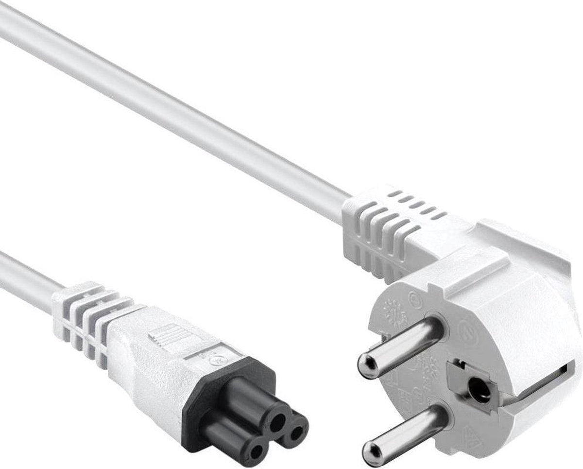 Allteq - Schuko naar C5 apparaatsnoer - 5 meter - Wit