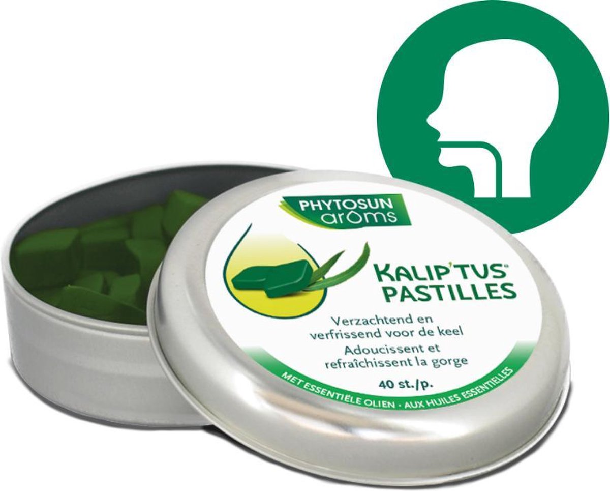 Phytosun Kalip’tus Keelpastilles met Essentiële Olie - verzacht keelpijn 40 stuks