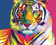 Paint By Numbers - Schilderen op Nummer - Tijger - 50x40cm - Volwassenen & Kinderen - Stipco