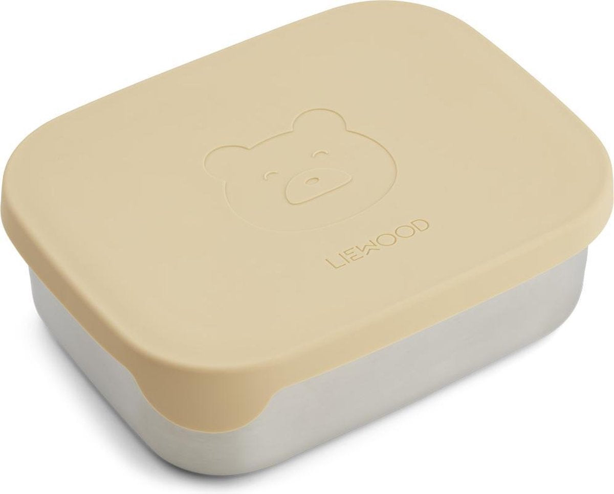 Liewood Lunchtrommel RVS Arthur Lunchbox - MR Bear wheat yellow