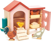 Tender Leaf Toys Speelset Kippenren 13 X 10 Cm Hout 5-delig