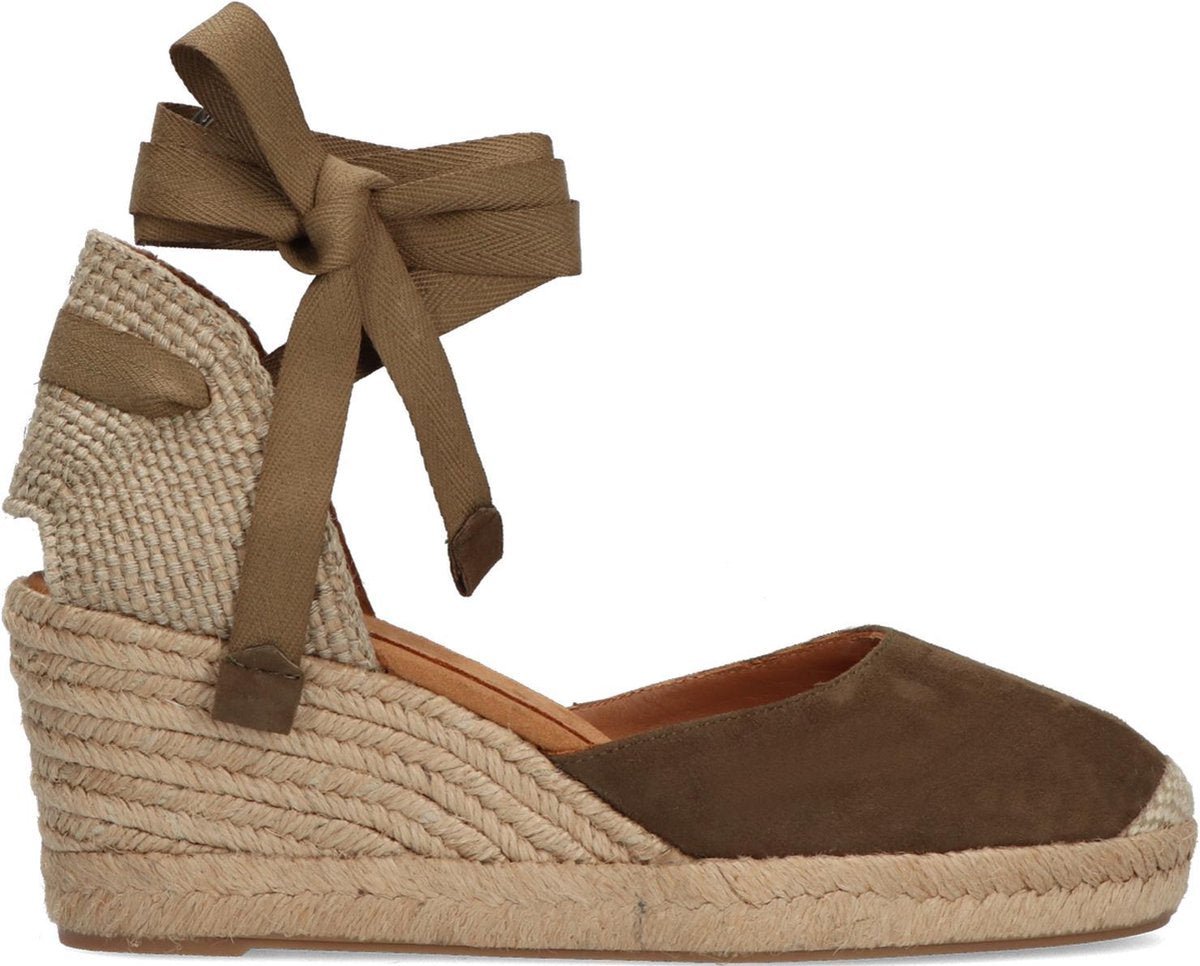 Unisa Candida Espadrilles - Met Sleehak - Dames - Groen - Maat 37