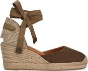 Unisa Candida Espadrilles - Met Sleehak - Dames - Groen - Maat 37