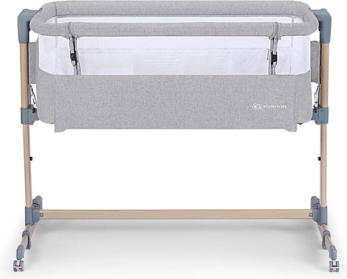 Kinderkraft Co Sleeper - Aanschuifwieg - Neste AIR - Hout - Grijs