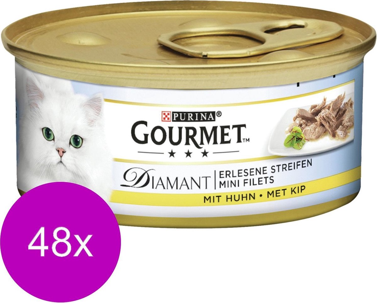 Gourmet Diamant 85 g - Kattenvoer - 48 x Kip
