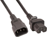 Allteq - C14 naar C15 apparaatsnoer - 2 meter - Zwart