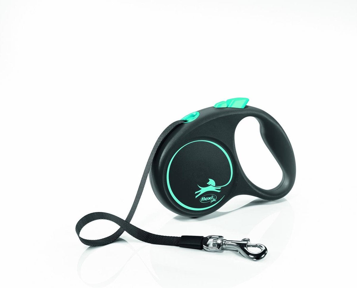 Flexi Rollijn Design - Zwart / Blauw - S