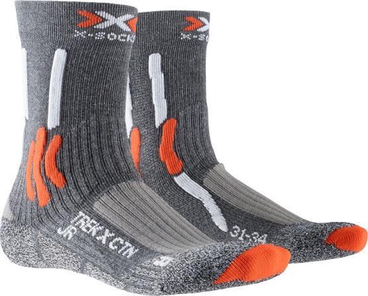 X-socks Wandelsokken Trek X Junior Katoen Grijs Maat 35/38