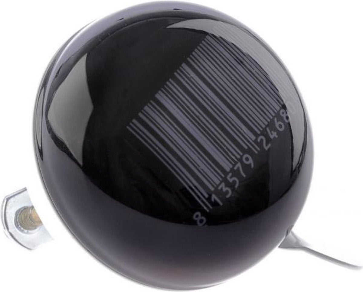 Fietsbel Ding Dong Stripes 60 mm - zwart/witte barcode