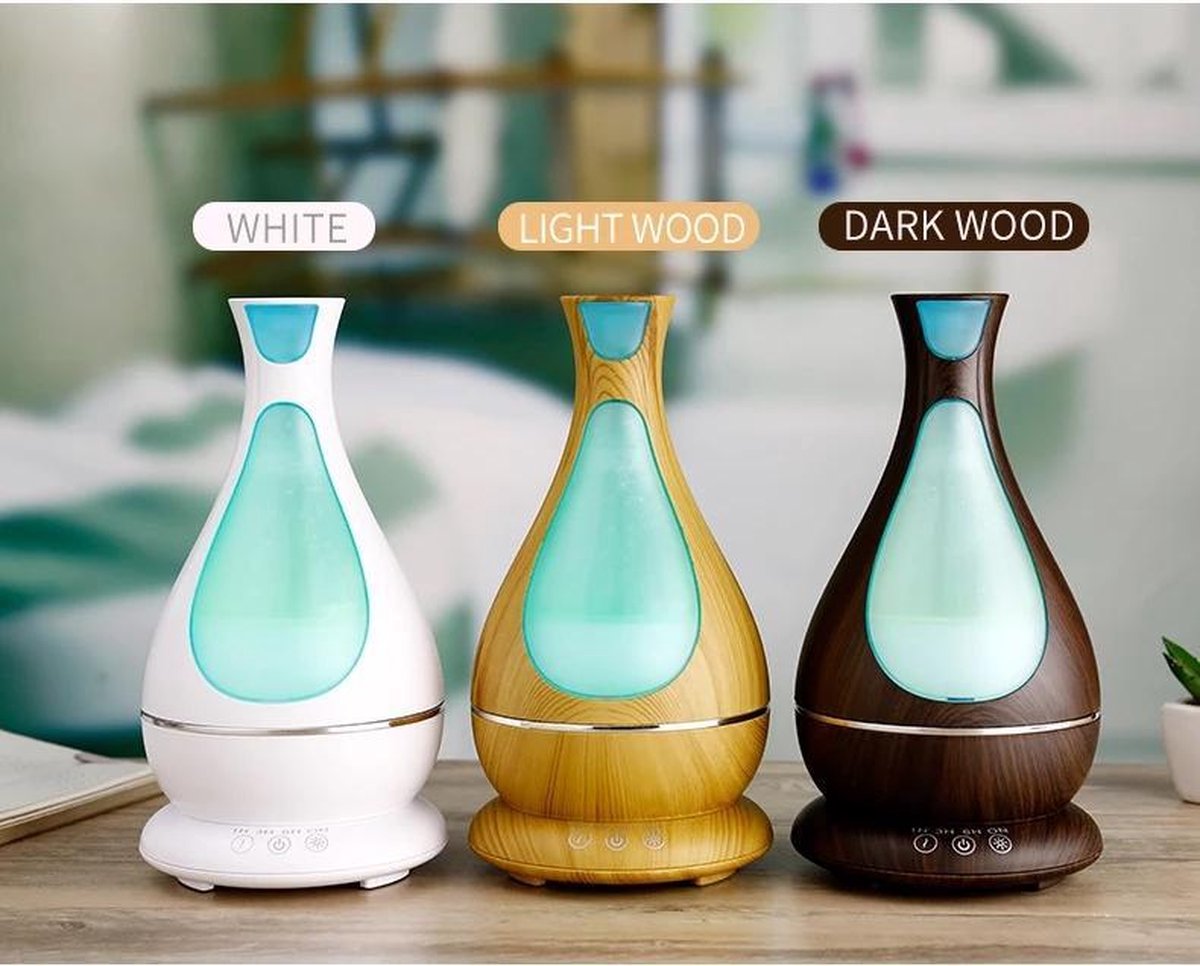 DEVACIEUX Aroma Diffuser - Luchtbevochtiger Aroma Therapie + NEUTRIHERBS Olie 10 ML - Vernevelaar – Verstuiver – Wit
