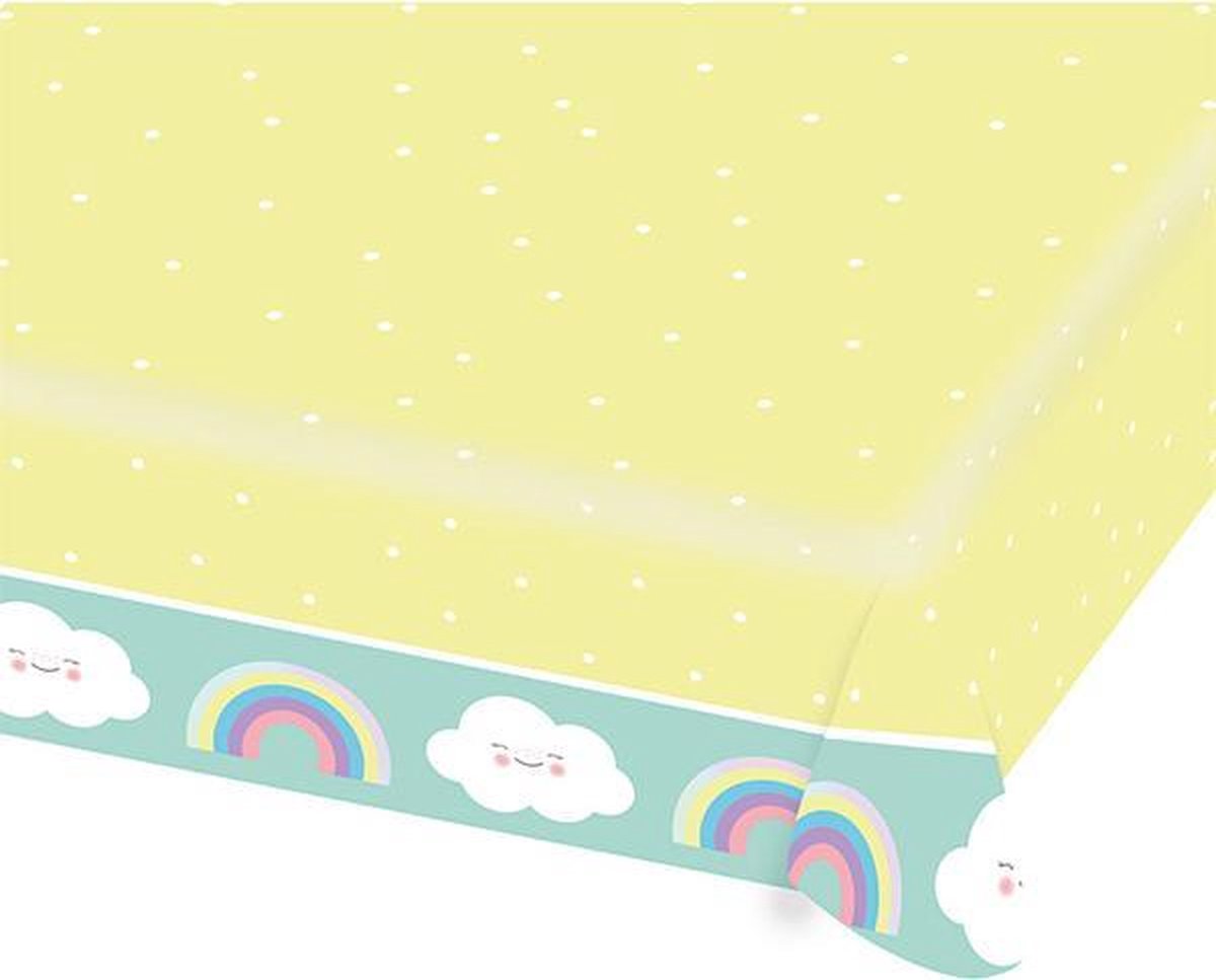 Tafelkleed Rainbow & Cloud 115 X 175 Cm Papier Geel