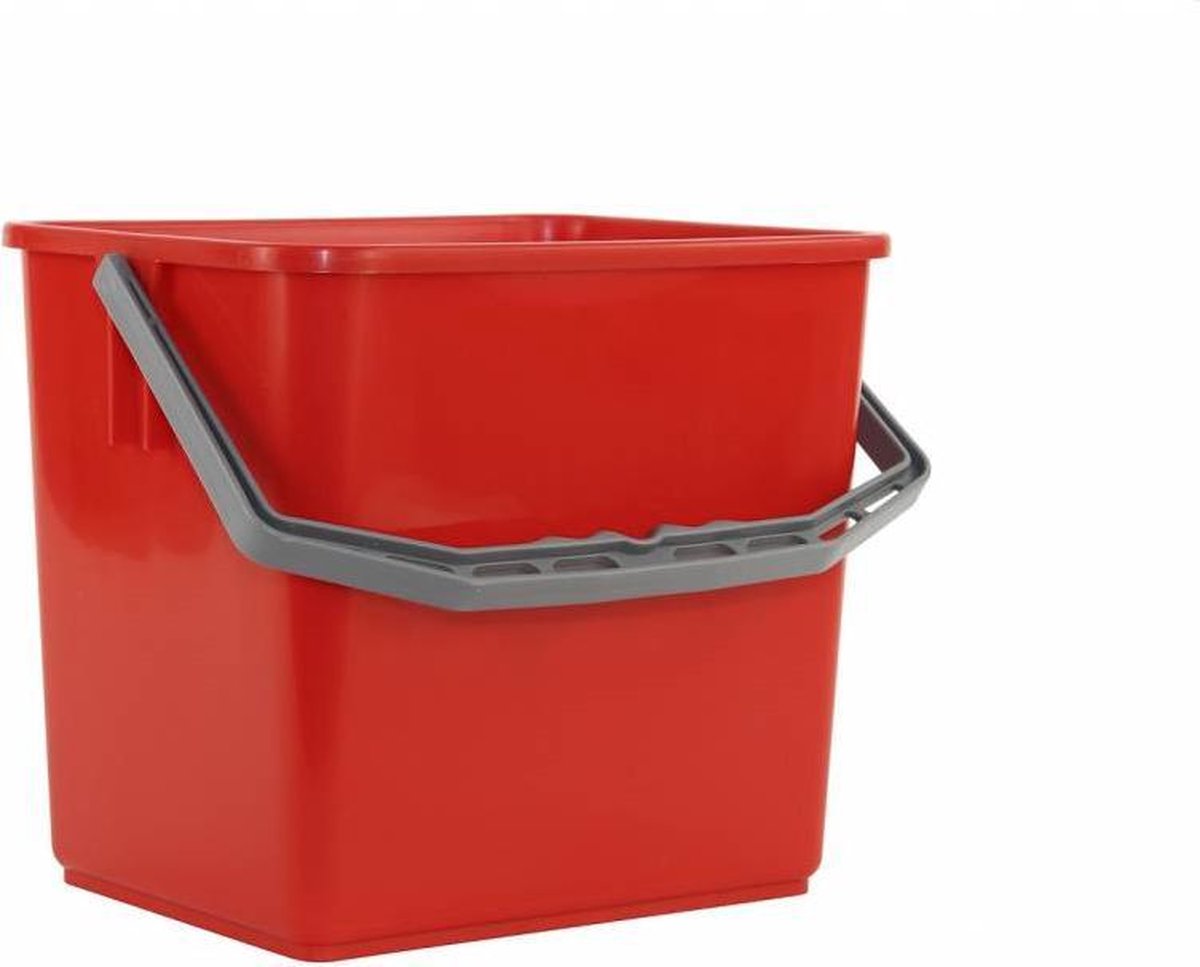 Kunststof emmer 6 liter rood