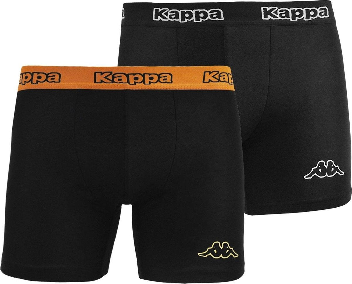 Kappa - Boxer 2 Pack - Zwart - Heren - maat  S