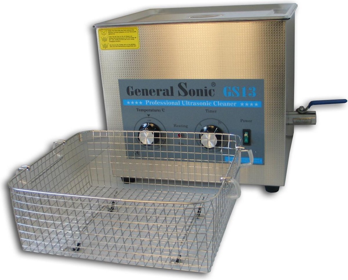 GeneralSonic GS13 – 13 liter | Professionele ultrasoon reiniger met een krachtige reiniging (Ultrasoonbad