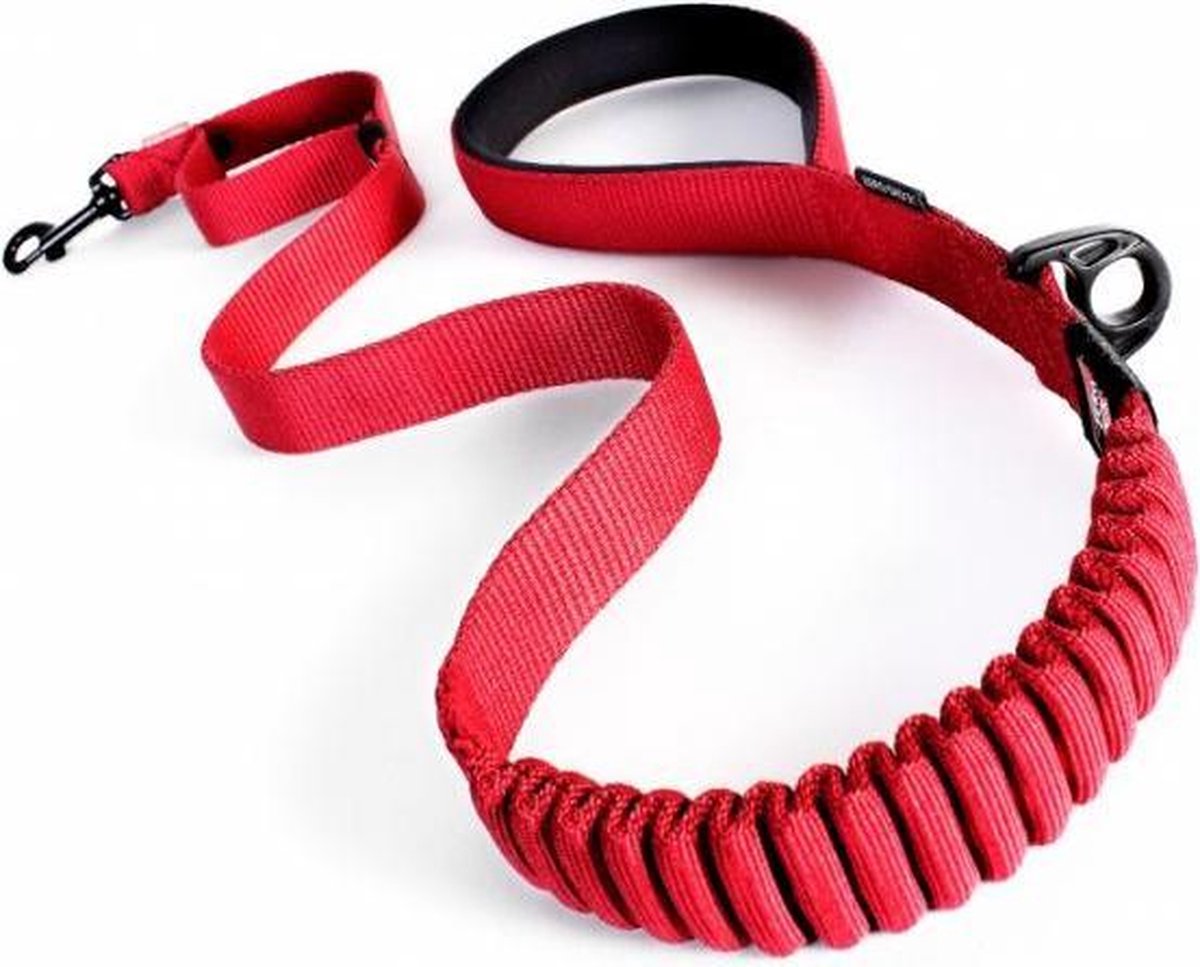 EzyDog Zero Shock - Lange Hondenriem - 120cm - Rood