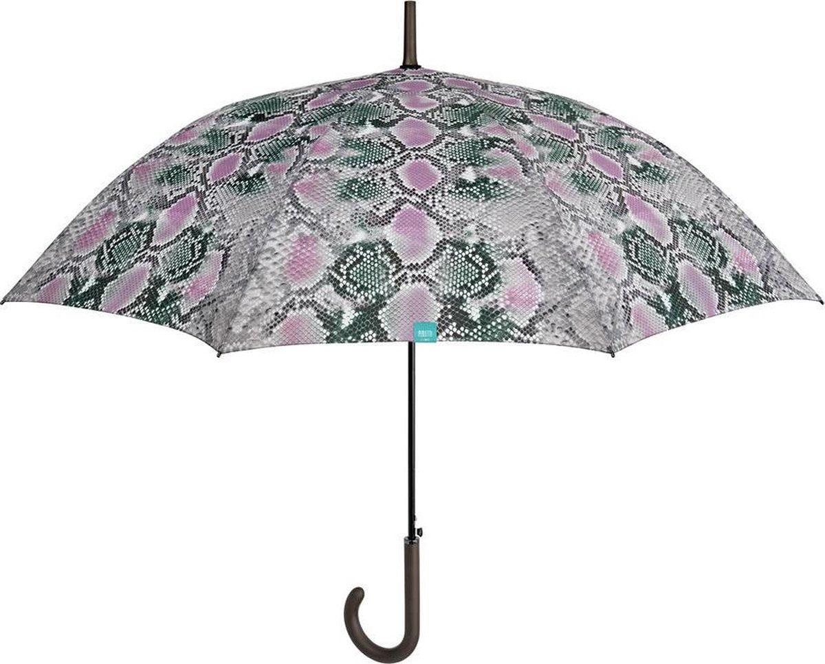 Perletti Paraplu Slang Dames 102 Cm Microvezel Roze