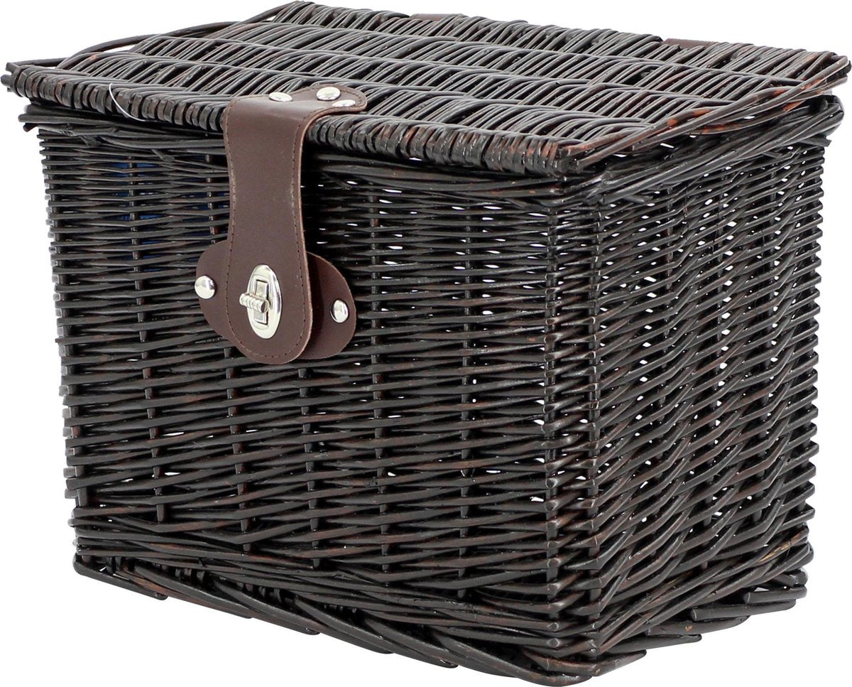 AMIGO - Fietsmand - Type bakkersmand - 9 Liter - Donkerbruin