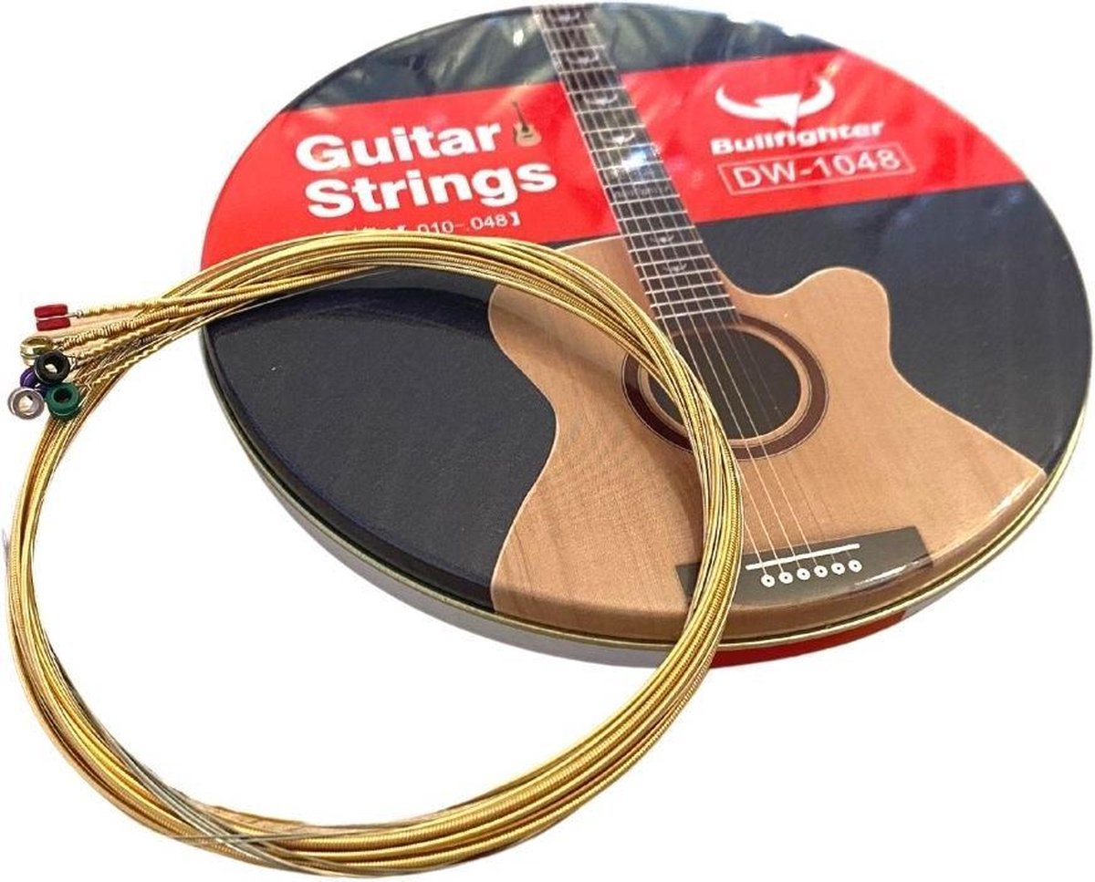 Set van 6 Gitaarsnaren voor Klassieke Akoestische Gitaar - Professionele Stalen Snaren - 6 Snaren - Europese Kwaliteit - Guitar Strings - Met Opbergbox