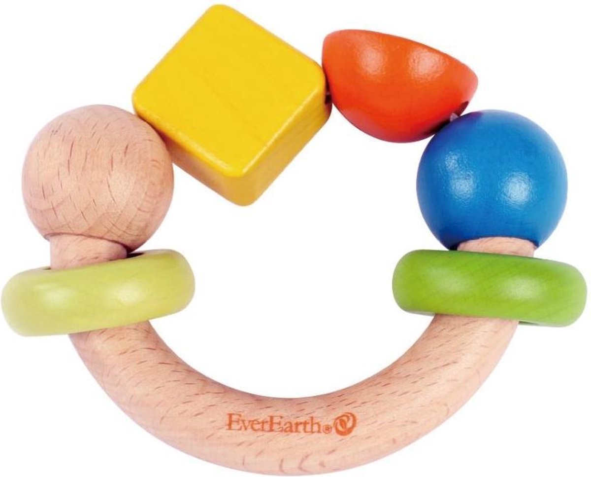 Everearth Grijpring Vormpjes Multicolor 9 Cm