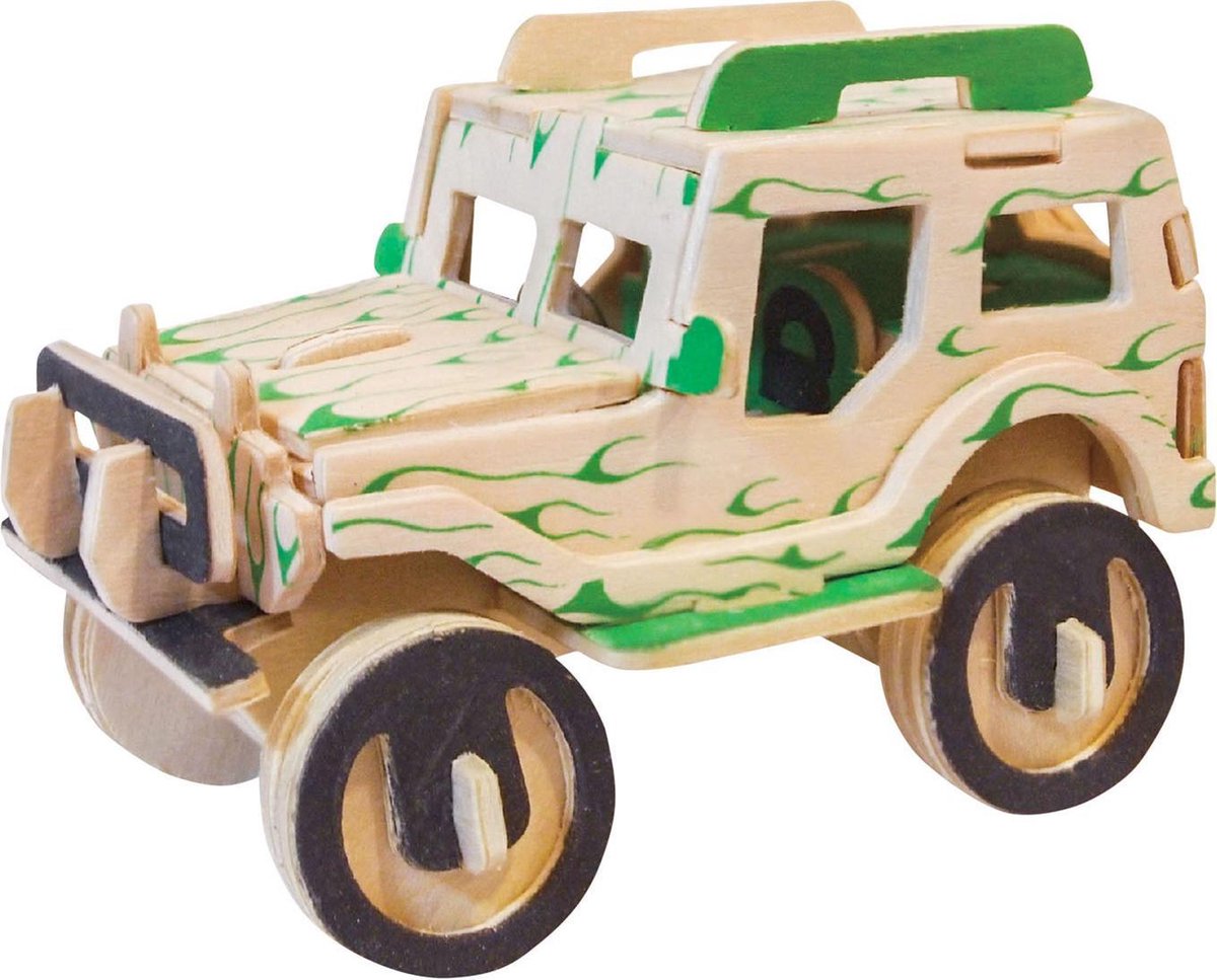 Houten 3D Puzzel Jeep Auto