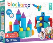 Blockaroo kasteel box-35 stuks-magnetisch speelgoed-peuter speelgoed-speelgoed 1 jaar/2 jaar/3 jaar-badspeelgoed