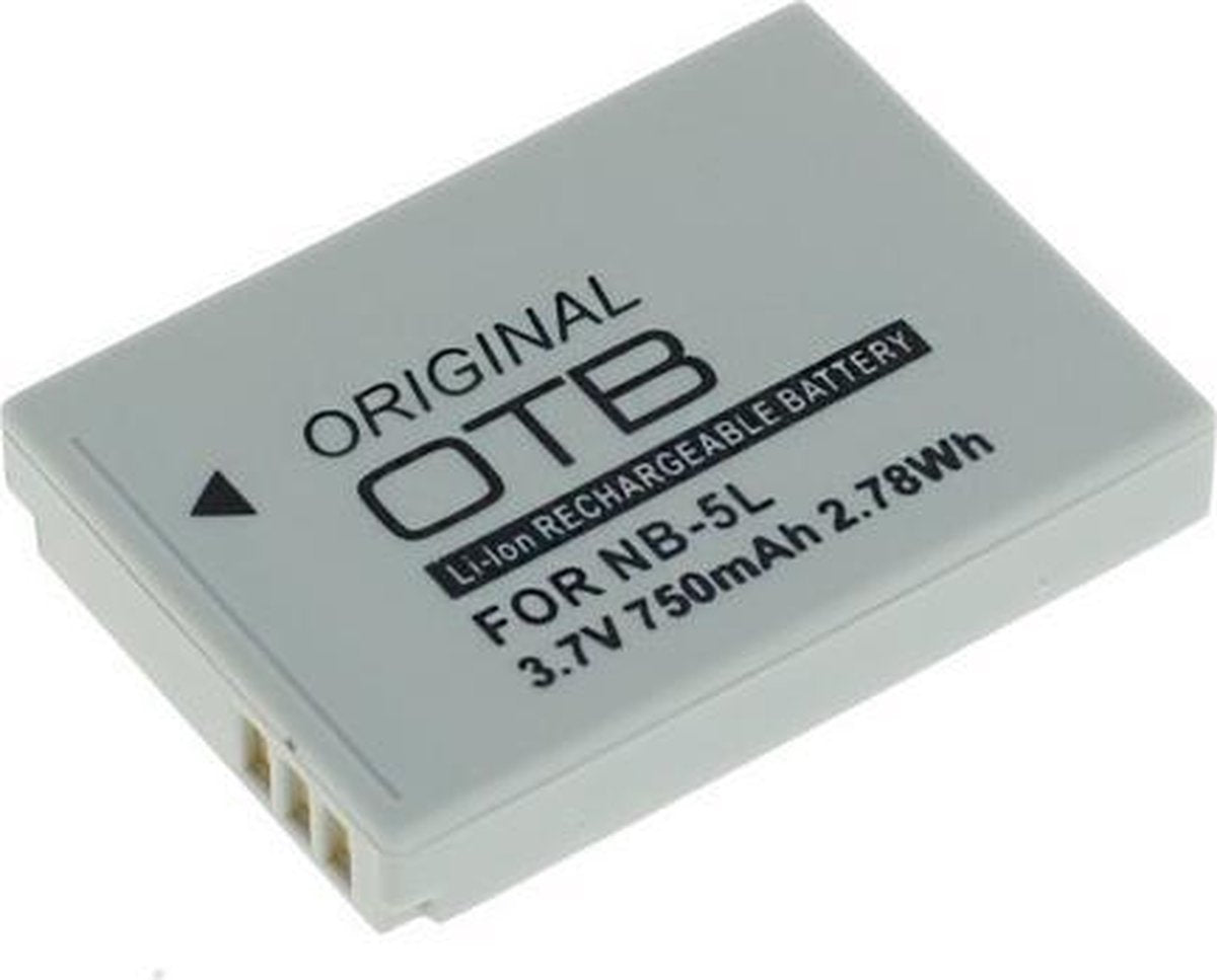 Batterij voor Canon NB-5L 3.7V 750mAh Li-Ion
