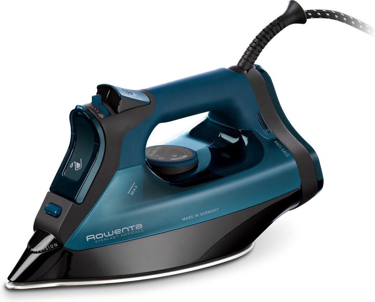 Rowenta DW7120 Everlast AntiCalc Stoomstrijkijzer Zwart/Blauw