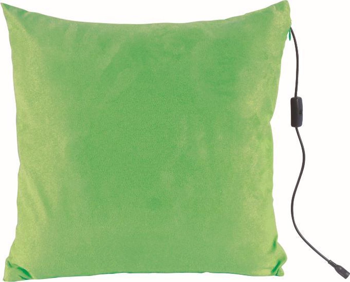 Massagekussen - groen - massageapparaat met infrarood warmtefunctie - adapter voor auto - gekleurde wasbare hoes - Comfy