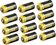 12 Stuks - Nitecore RCR123A Li-ion NL166 650mAh 3.7V