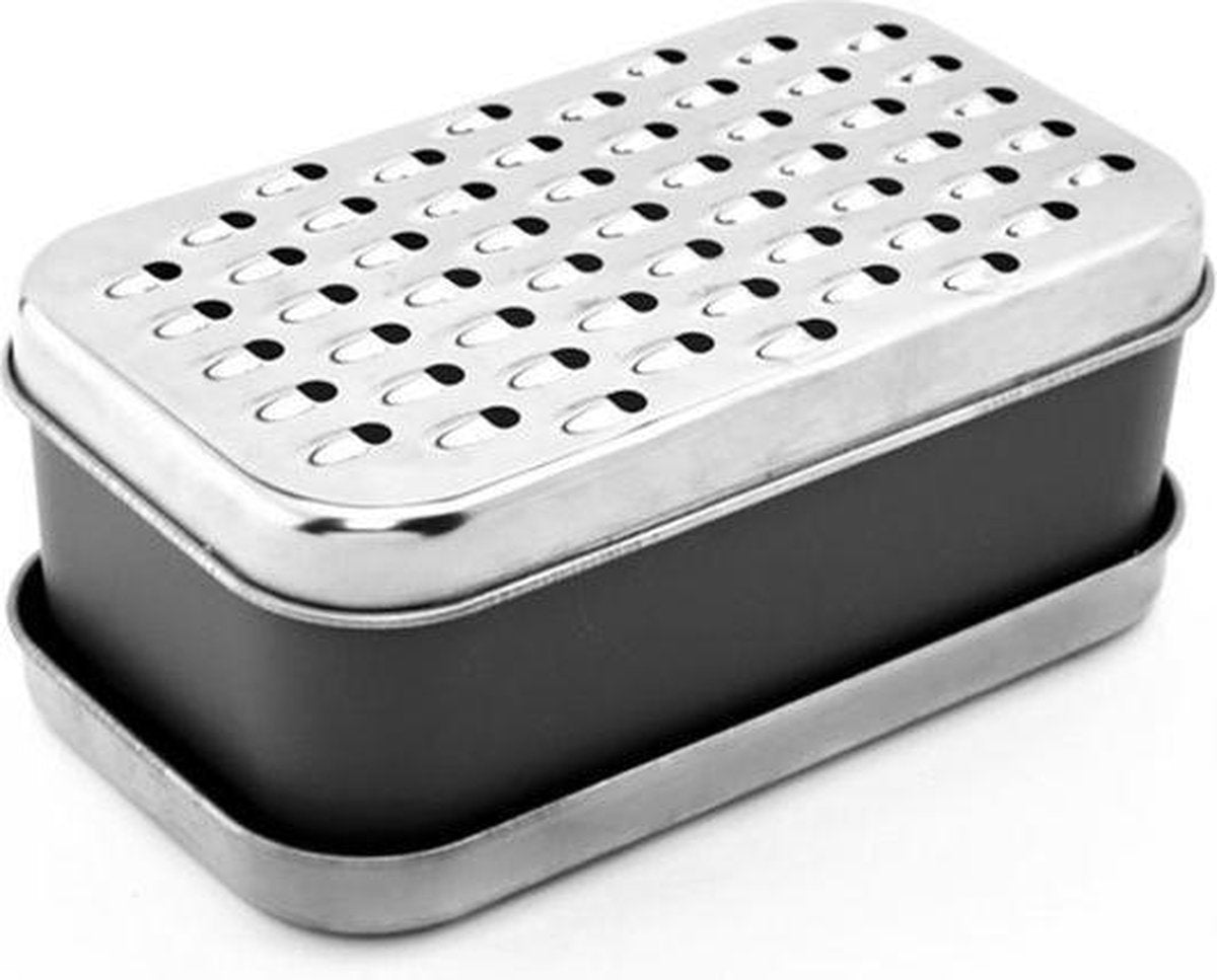 Rasp met opvangbak RVS