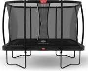 BERG Trampoline Ultim Champion Regular 330 x 220 cm rechthoekig met Safetynet DeLuxe - zwart - met Airflow - Twinspring - Black Limited Edition
