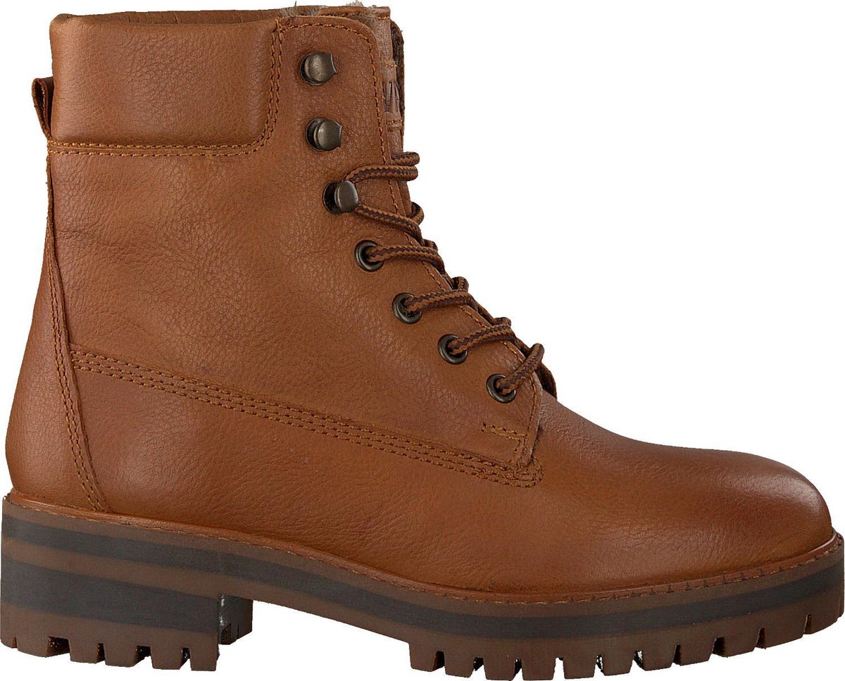 Verton Geneve Veterboots - Laarzen Met Veters - Dames - Cognac - Maat 40