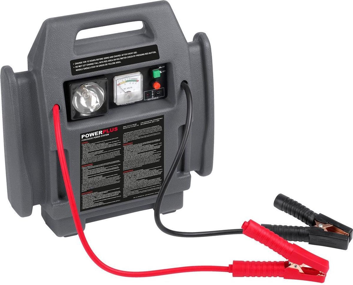 Powerplus POWE80090 Jumpstarter - Max .17 bar -  Geschikt voor lichtere auto's (tot 1.600cc)