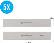Dermarolling Professionele Nagelvijl Wide Grit 80/100 – Set Van 5 Stuks