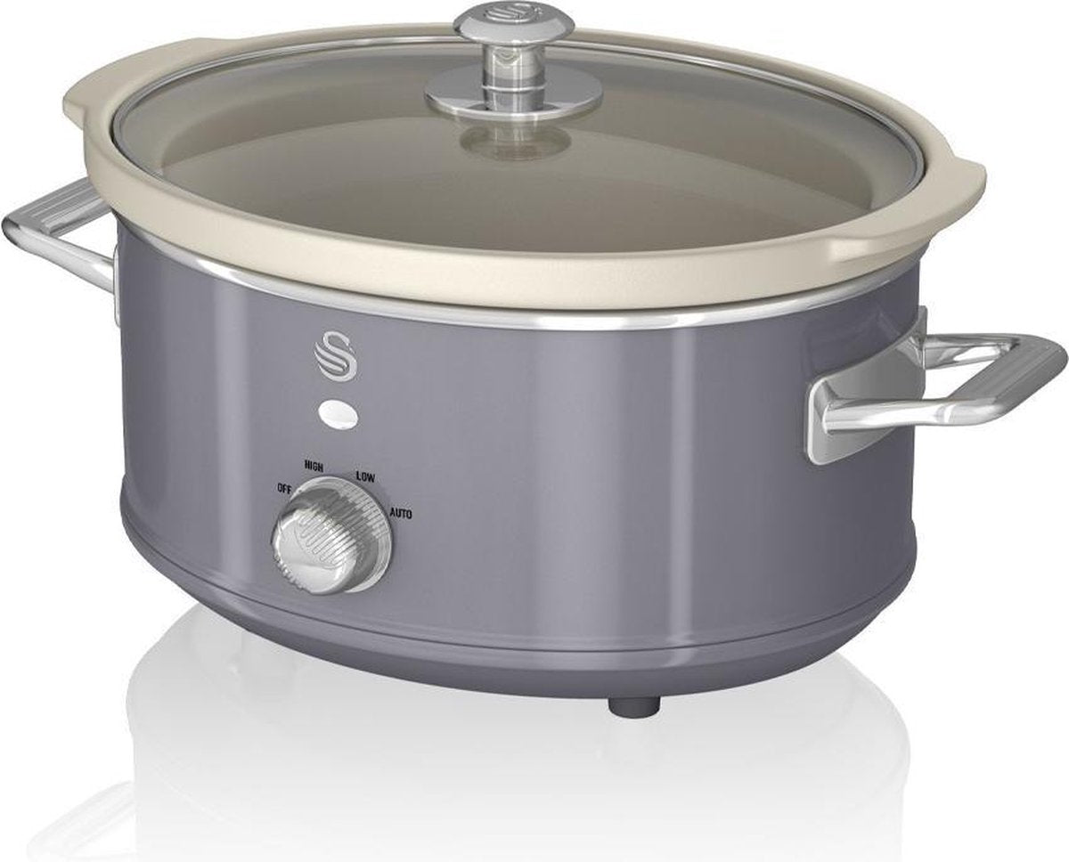 Swan Retro 3.5 L Slowcooker Grijs