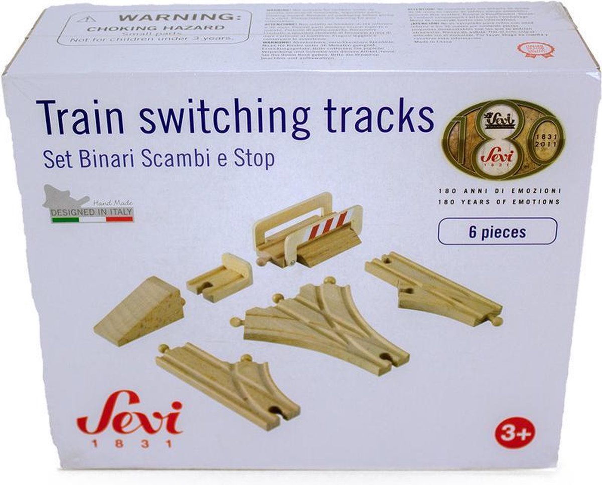 houten treinbaan wisselset