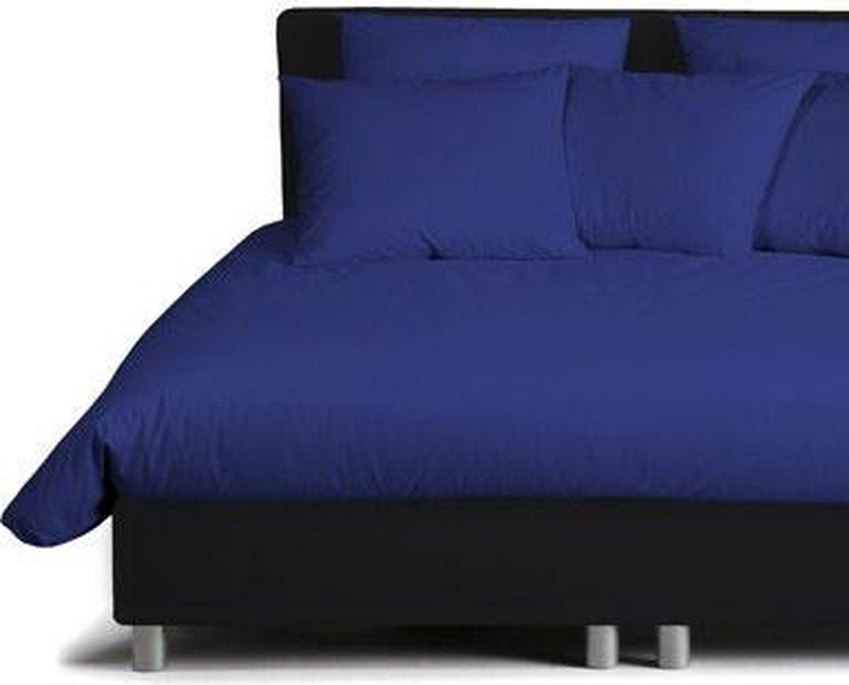 Dekbedovertrekset katoen 140 x 200/220 (62) ultramarine uni Damai