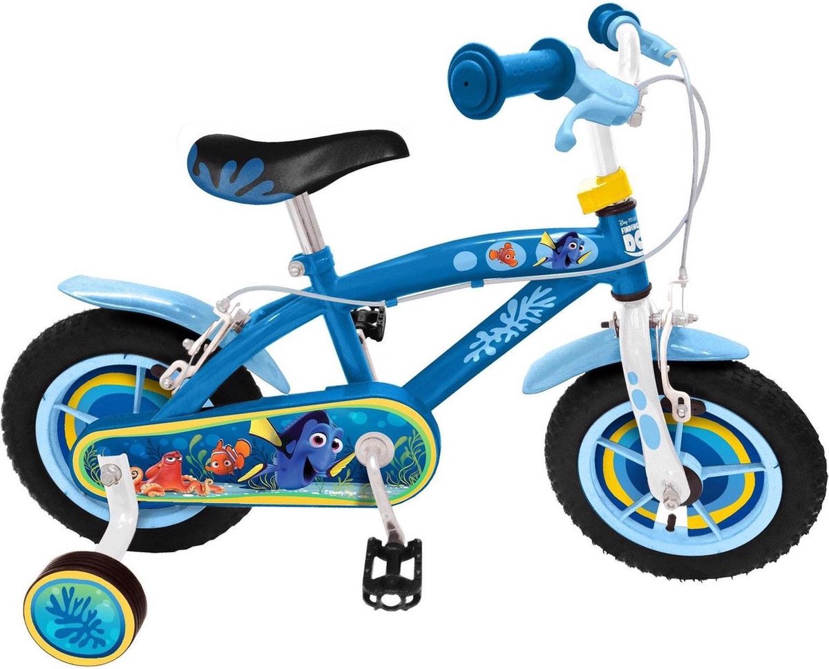Finding Dory - Fiets met zijwieltjes - 12" inch / 30.5cm - Blauw