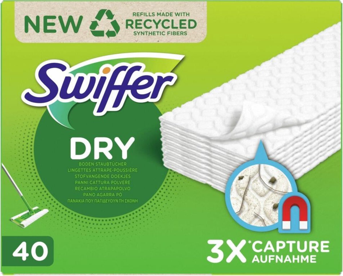 3x Swiffer Vloerreiniger Droge Vloerdoekjes Navullingen 80 stuks