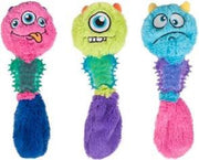 Pluche monster met tpr knaagstuk en pieper per 1 stuk