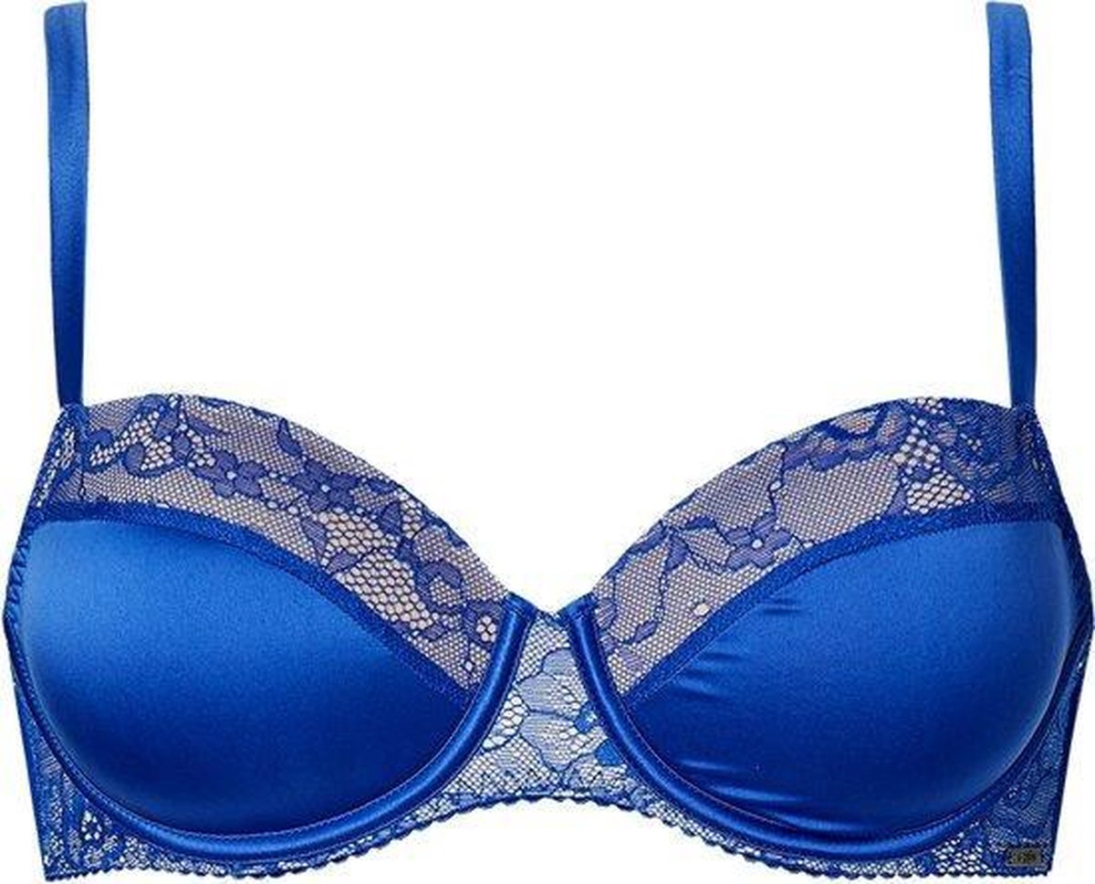 Sapph Jasmine Padded Wire Bra - Cobalt Blue - 80F