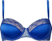 Sapph Jasmine Padded Wire Bra - Cobalt Blue - 80F