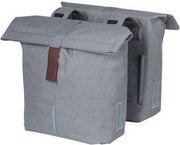 Dubbele fietstas Basil City 28 tot 32 liter 30 x 18 x 49 cm - grey melee
