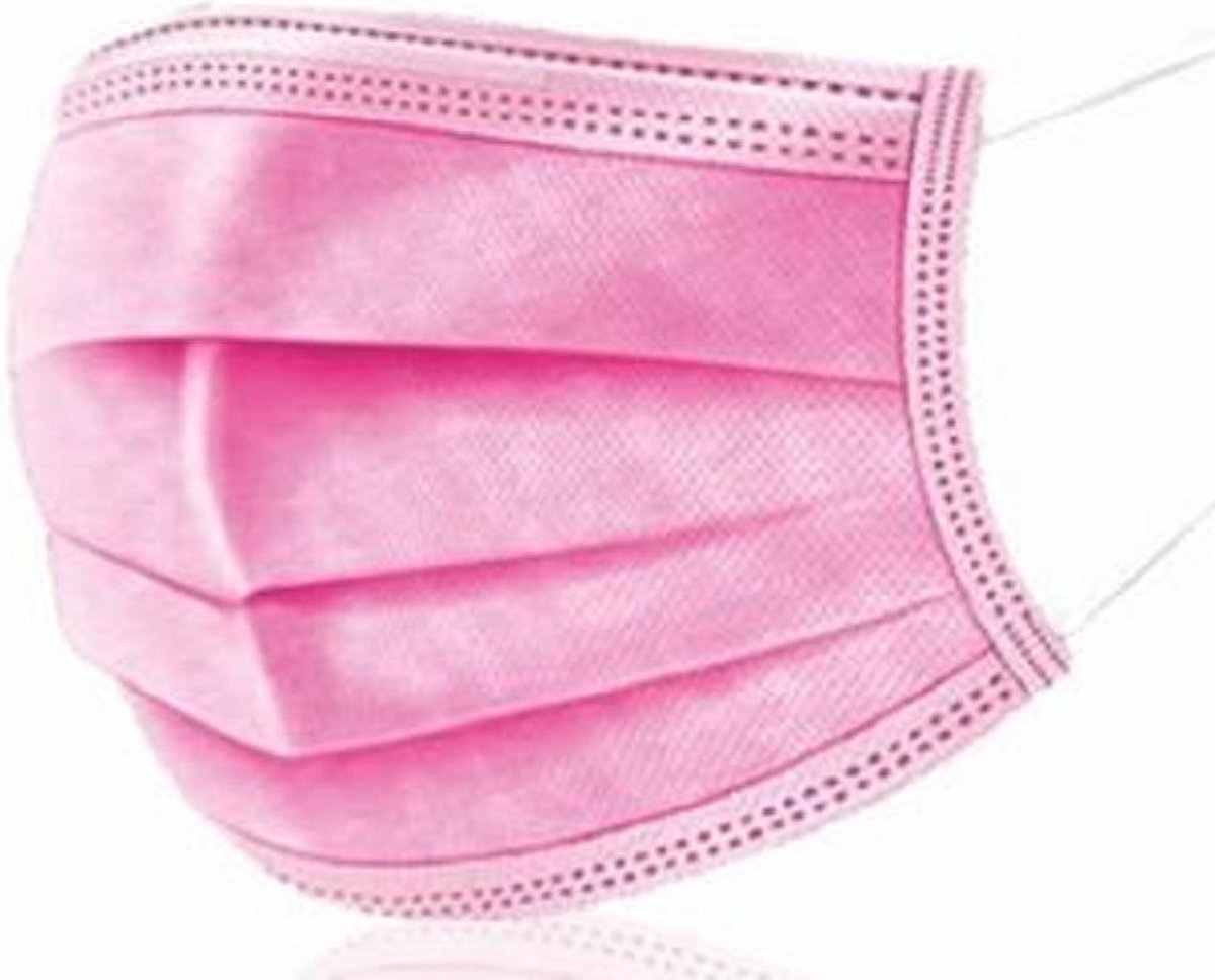 10 Roze Mondkapjes - 3-Laags Mondkapje - Niet Medisch Mondkapje - Face mask - Mouth mask - Mondmasker - Mondkapje Zwart - Mondkapje Wit - Mondkapje Roze - Mondkapje Blauw - Wegwerp Mondkapje - Geschikt voor OV -