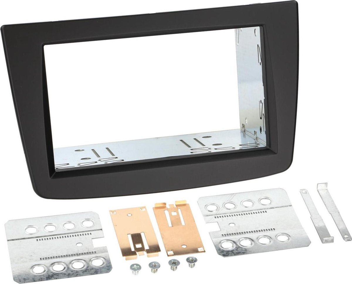2-DIN Paneel Alfa Romeo MiTo 2008-2014 Kleur: Zwart